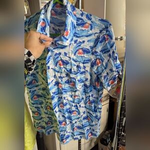 Her Universe Studio Ghibli Earth Day Woven Button Up Ponyo